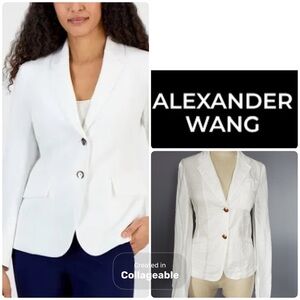 ‼️🤍WOW‼️Alexander Wang White Blazer Modern Tailored Suit Jacket‼️NWT‼️🤍🤍🤍🤍🤍